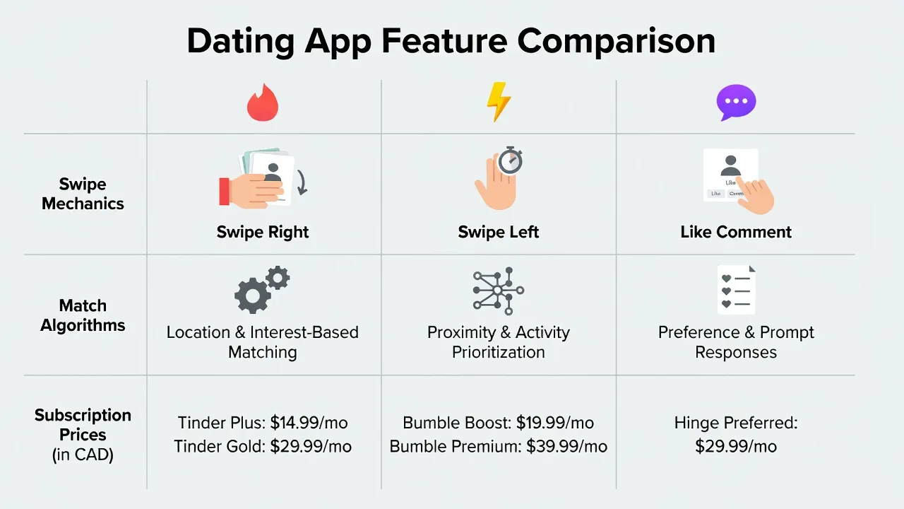 Interface Bumble Canada - Le premier message revient aux femmes