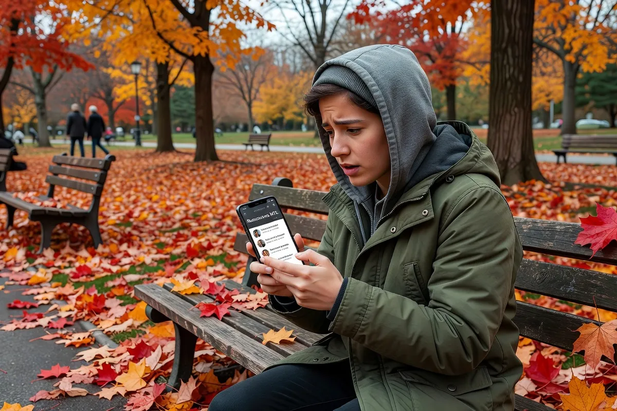 Personne rédigeant son profil de rencontre en ligne avec soin sur un ordinateur portable