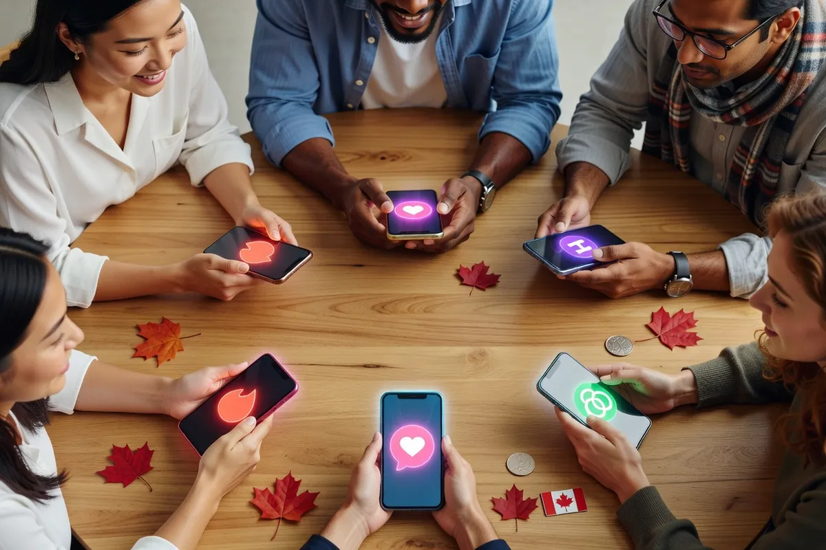 Célibataire canadien consultant un site de rencontre sur son ordinateur portable