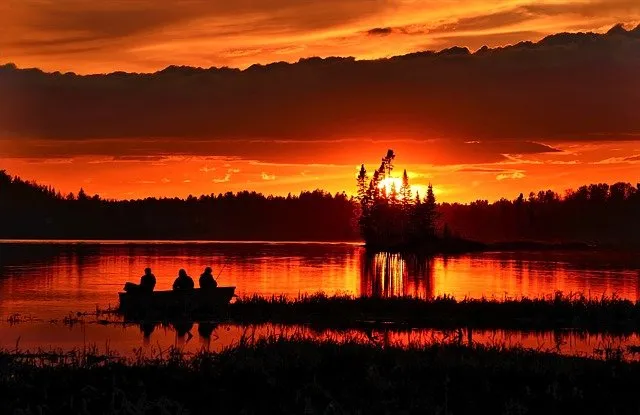 Coucher de soleil romantique au Quebec pour un rendez-vous amoureux